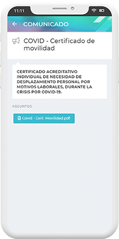 Pantalla comunicados