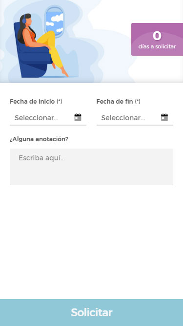 Pantalla vacaciones